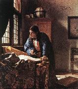 VERMEER VAN DELFT, Jan The Geographer qr oil